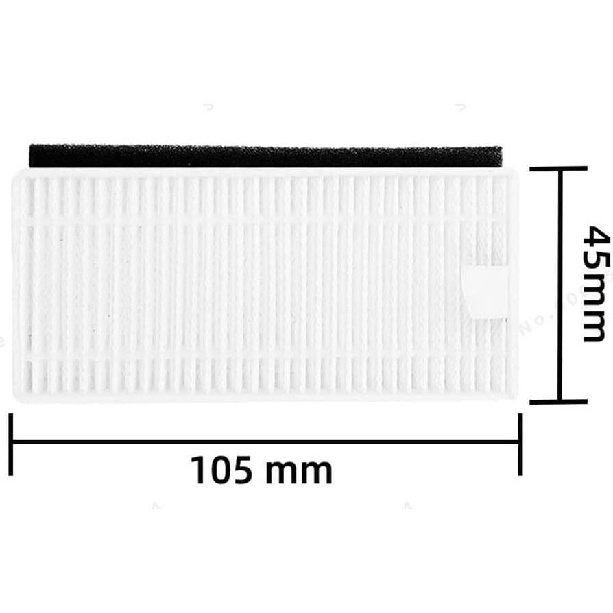 Compatible For Lefant ，M201, U180 ，Compatible For OKP，Compatible For Life,K8，Compatible For MyGenie， H20 Wifi ，Robot Vacuum Parts Accessories Side Brush Hepa Filter,Accessories(Set B)
