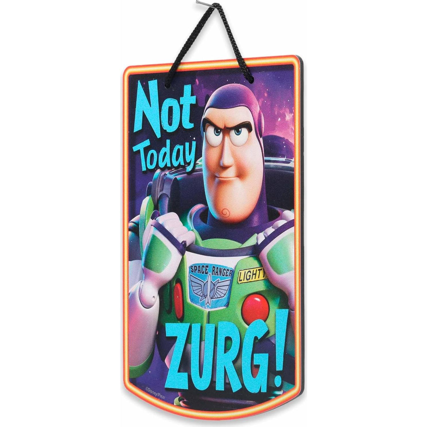Señal de Metal Buzz Lightyear No Hoy Zurg - Decoración Pixar