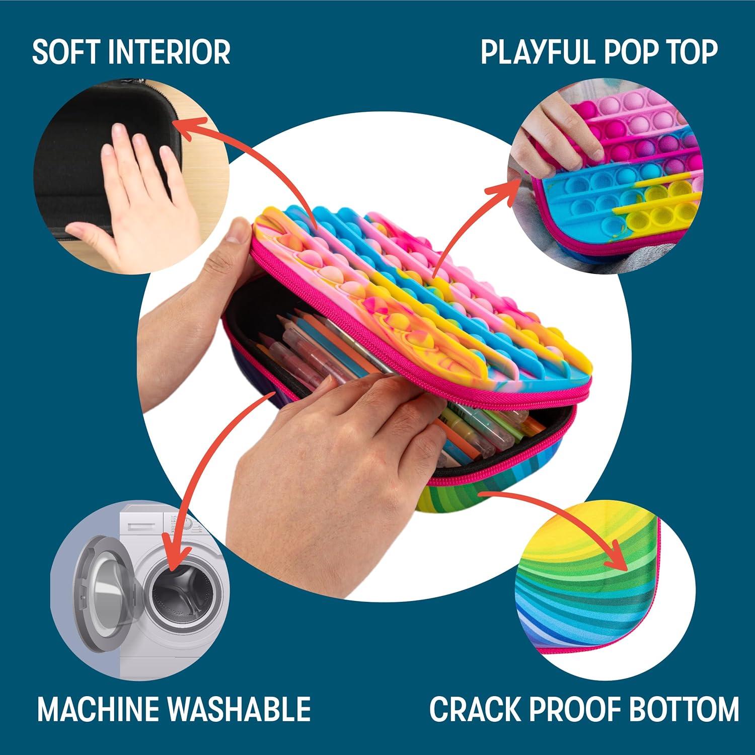 Estuche de Lápices ZIPIT POP Arcoíris | Alivio Sensorial