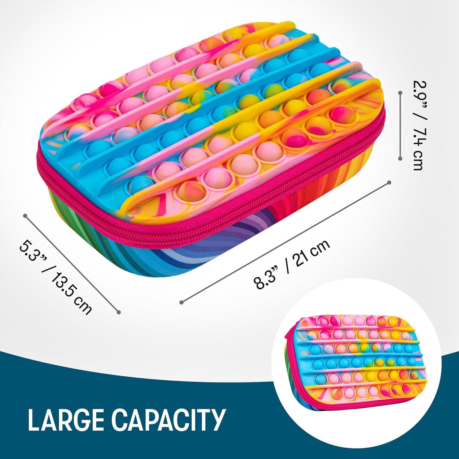 Estuche de Lápices ZIPIT POP Arcoíris | Alivio Sensorial