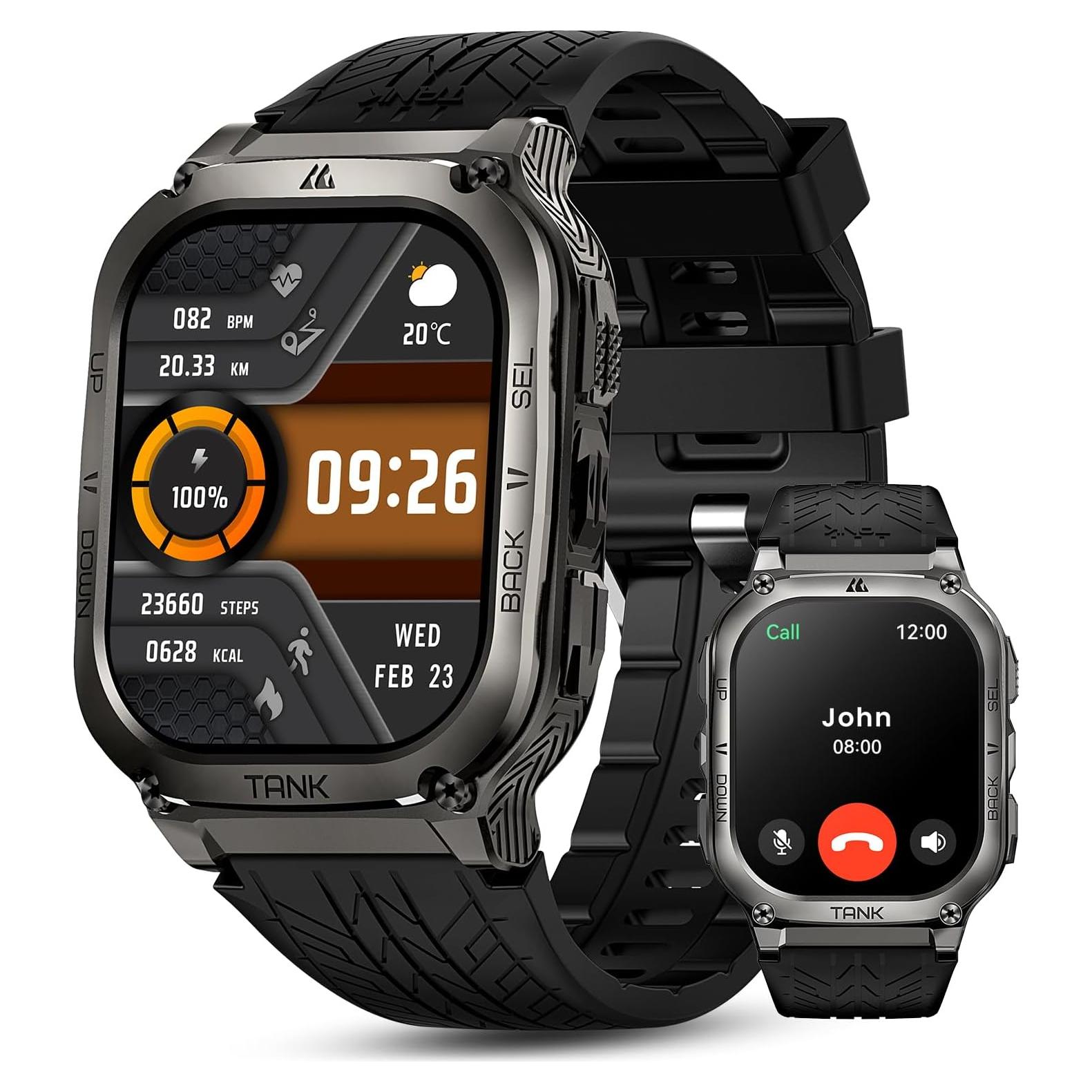 Reloj Inteligente AMAZTIM M3, Pantalla 5.08 cm, 60 Días Batería