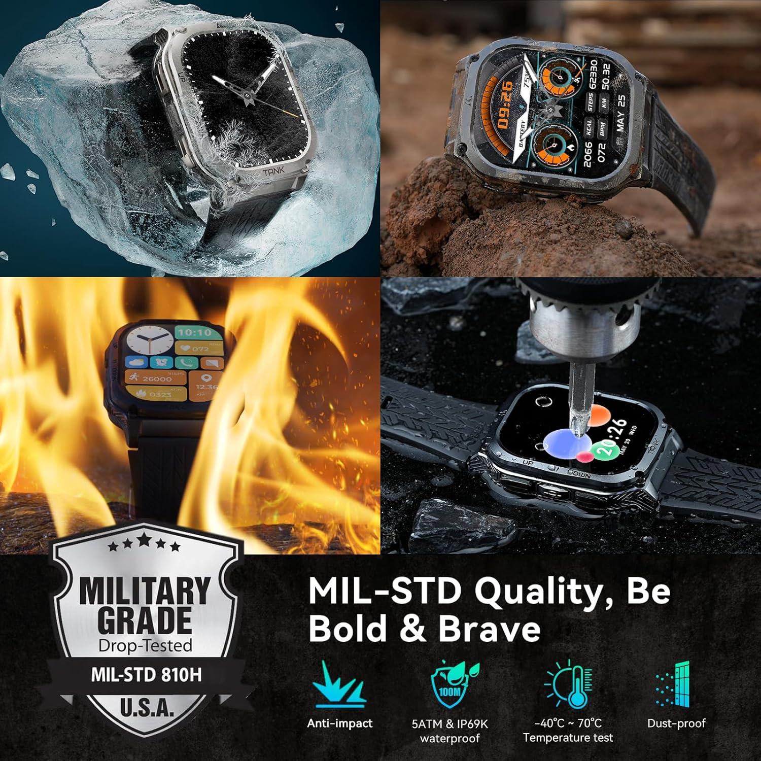 Reloj Inteligente AMAZTIM M3, Pantalla 5.08 cm, 60 Días Batería