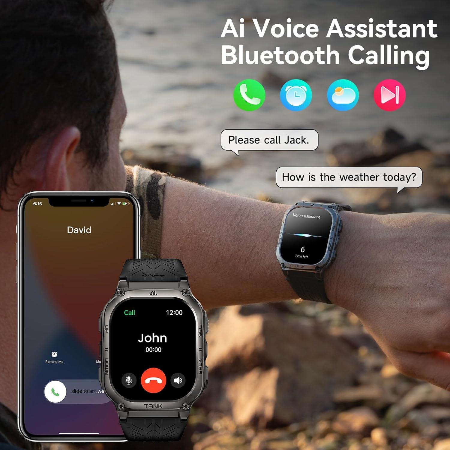 Reloj Inteligente AMAZTIM M3, Pantalla 5.08 cm, 60 Días Batería