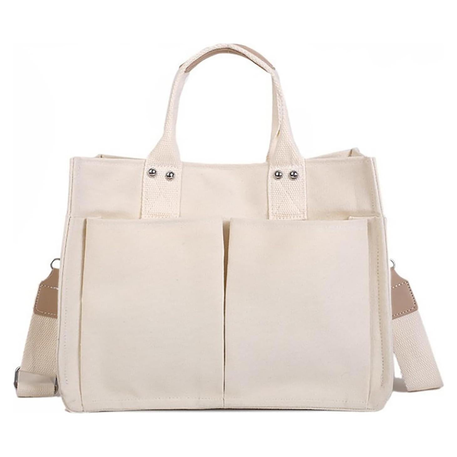 Bolsa de Lona GIGIFULL Grande Multifuncional Blanca