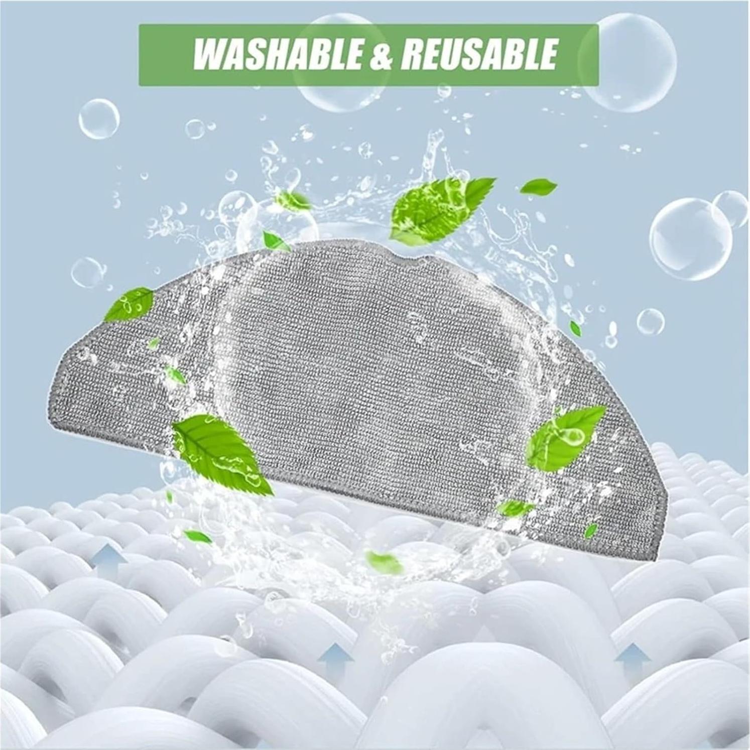 Paquete de 4 Paños de Mopa Lavables EZIEYWKE para Eufy L60