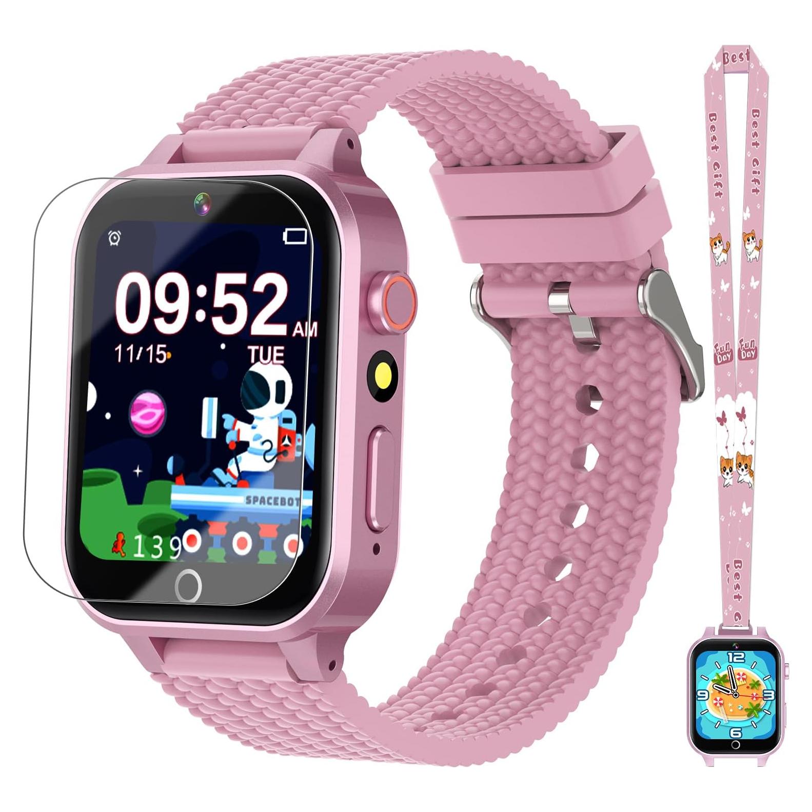 Reloj Inteligente Melontti Rosa para Niñas 5-12 Años con Juegos