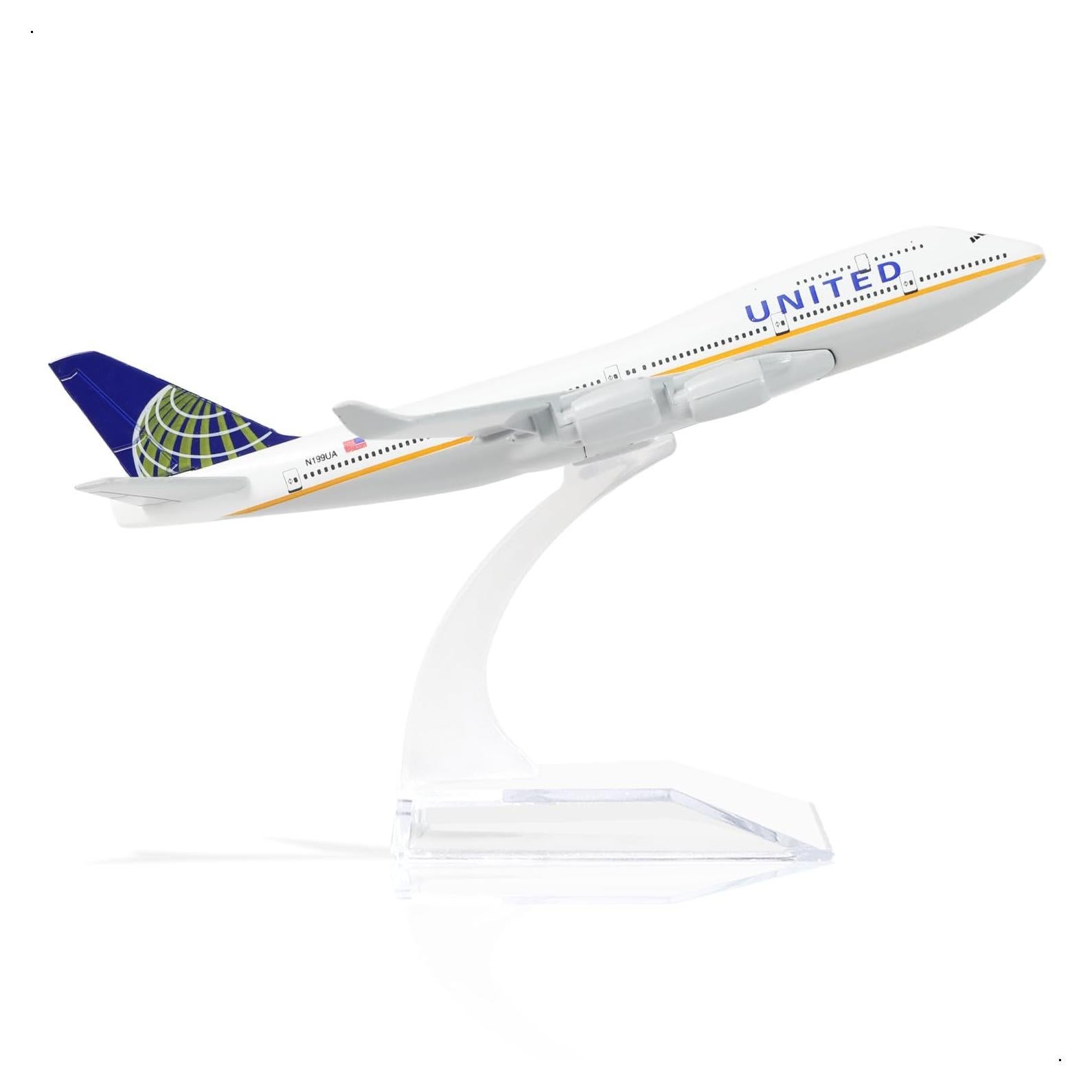 Modelo avión Boeing 747 QIYUMOKE 1:400 metal con soporte