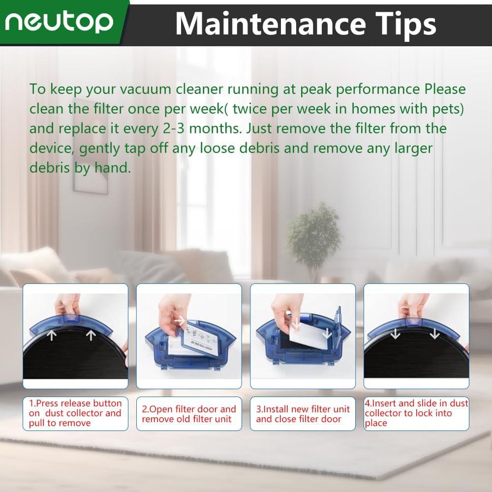 Filtros de Reemplazo Neutop para eufy RoboVac 11S, 15T, 30 - Paquete de 9