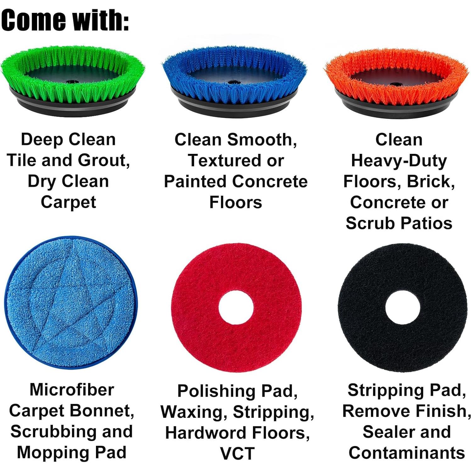 Fregadora y Pulidora de Suelo HHQ - 17.69 kg, 1100W, 15.24m Cable