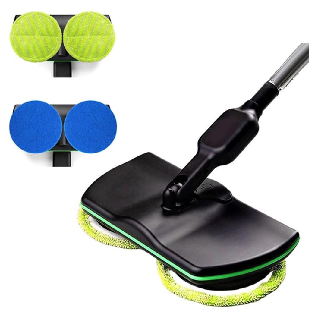 Cordless Electric Mop,Floor Scrubber and Polisher Machine,Spinning Cleaner Vacuum,Electric Mops for Floor Cleaning,Floor Buffer Polisher for Home with Replacement Pad