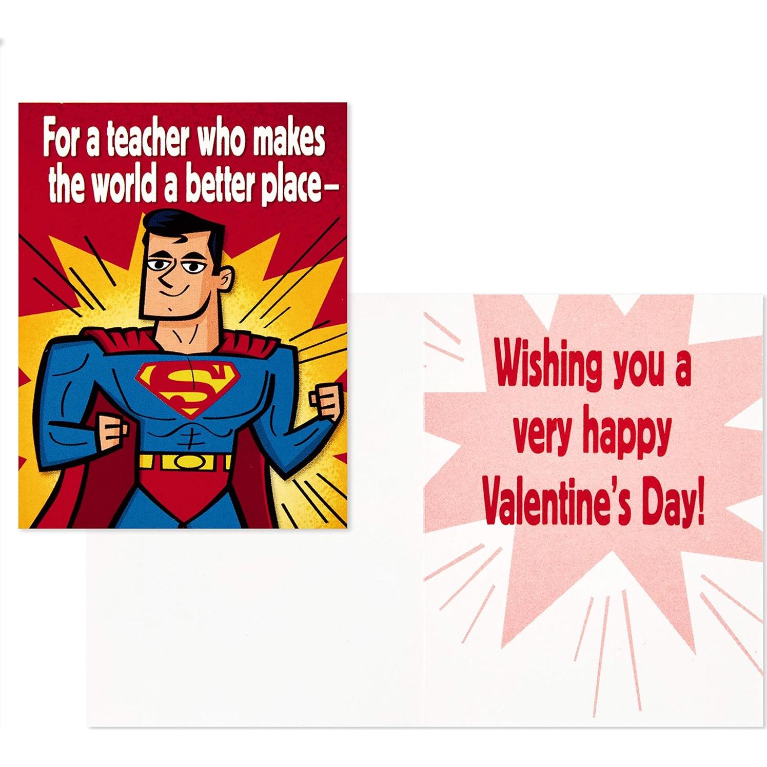 Tarjetas de San Valentín Hallmark Justice League 32 Tarjetas