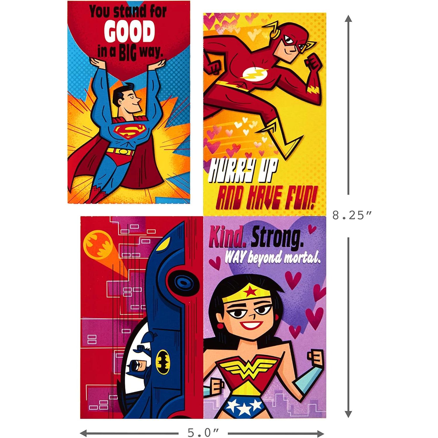 Tarjetas de San Valentín Hallmark Justice League 32 Tarjetas