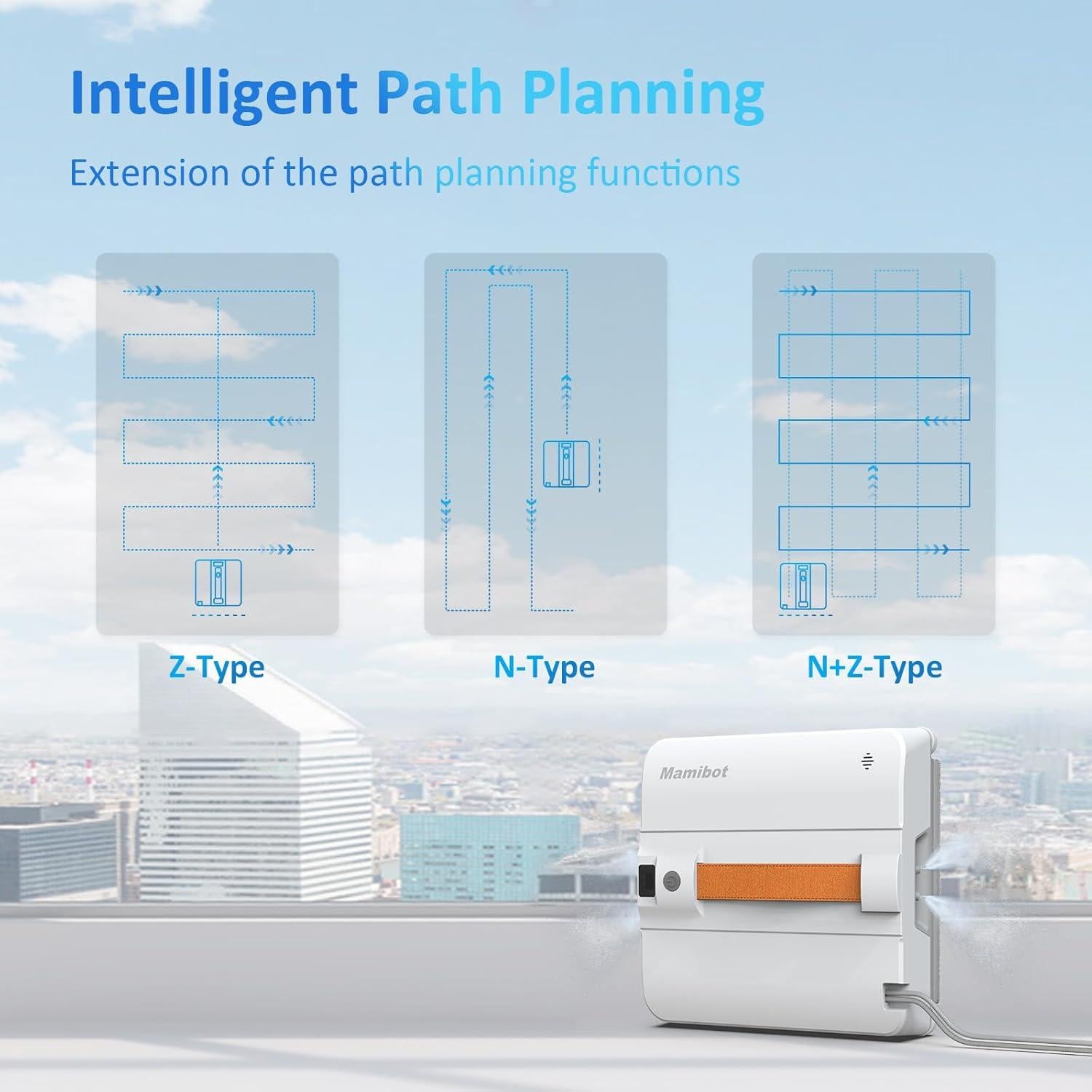 Robot Limpiador de Ventanas Mamibot W120-DP 3200Pa Gris