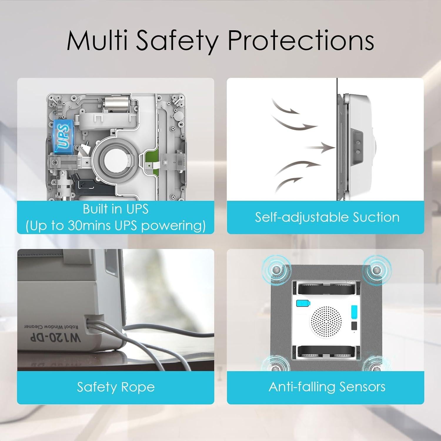 Robot Limpiador de Ventanas Mamibot W120-DP 3200Pa Gris