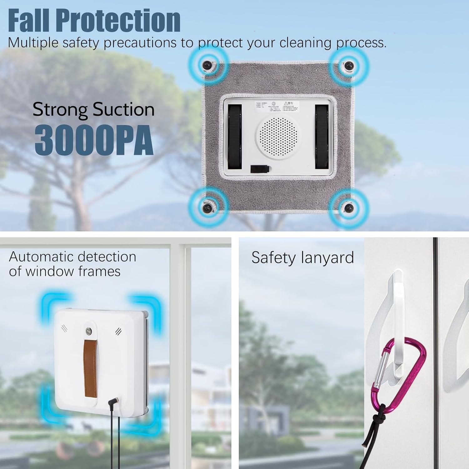 Robot Limpiador de Ventanas RUN.SE SF-US-PW20166 3000Pa