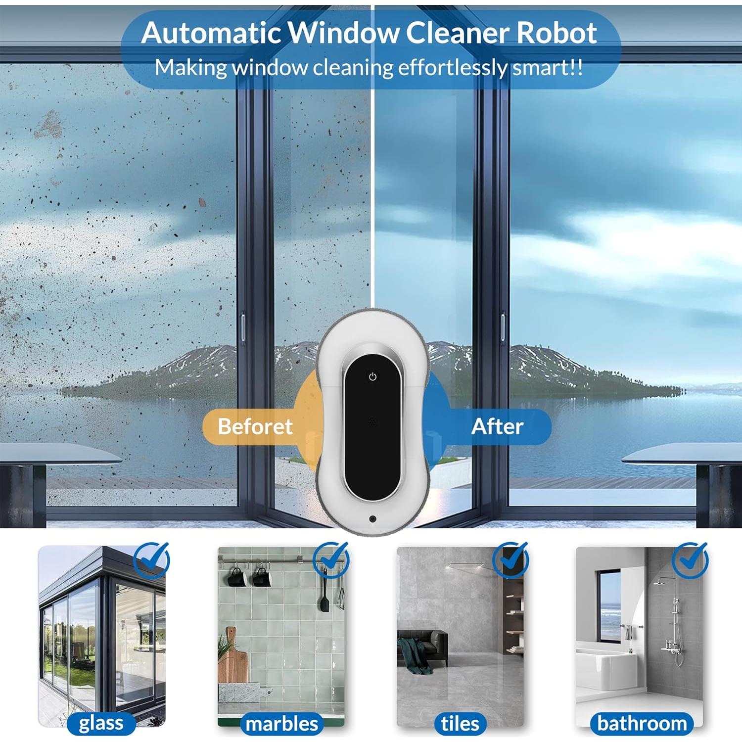 Robot Limpiador de Ventanas Automático ESFC YW160, 3000Pa