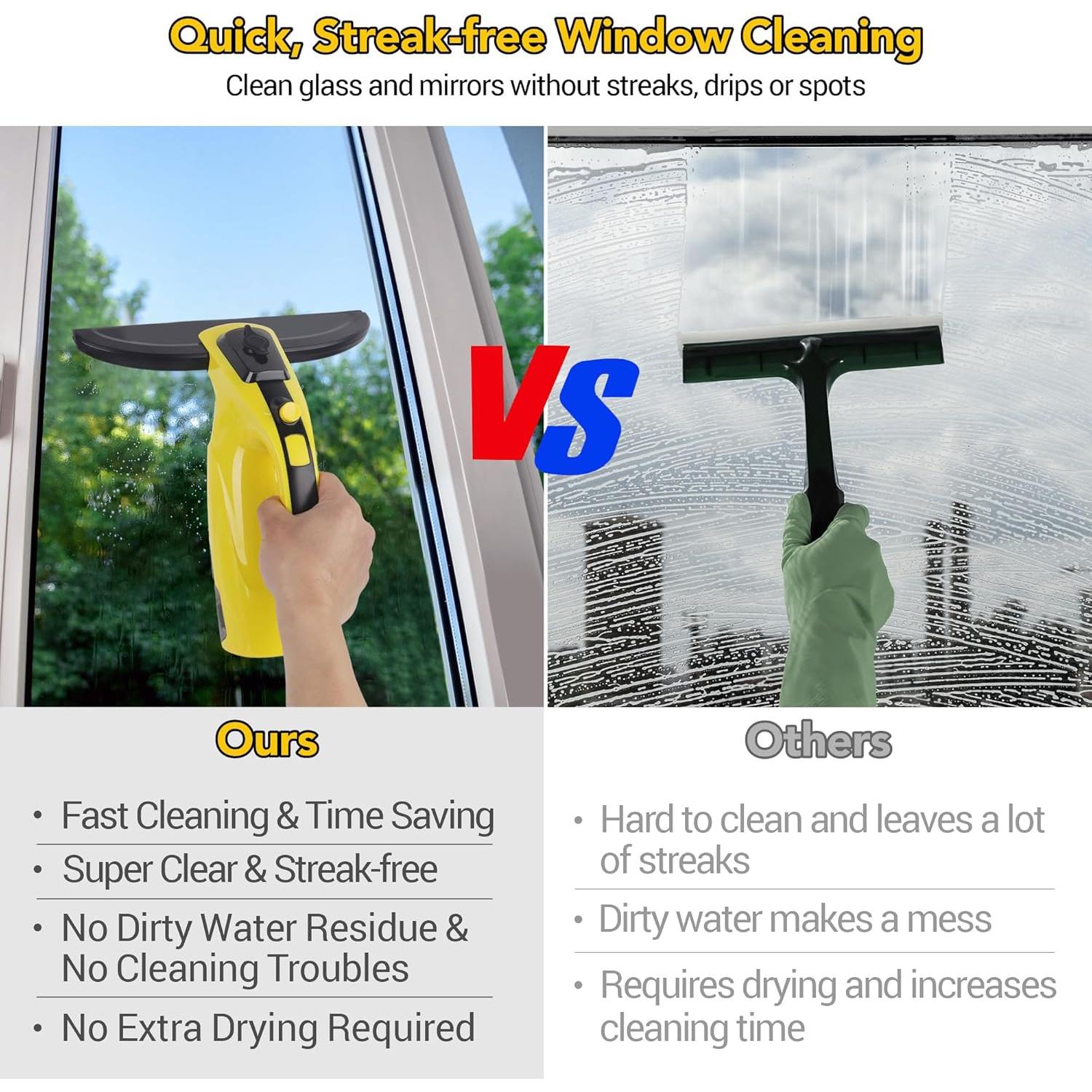 Aspiradora de Ventanas Eave Inalámbrica 200ml 1.07kg 40min