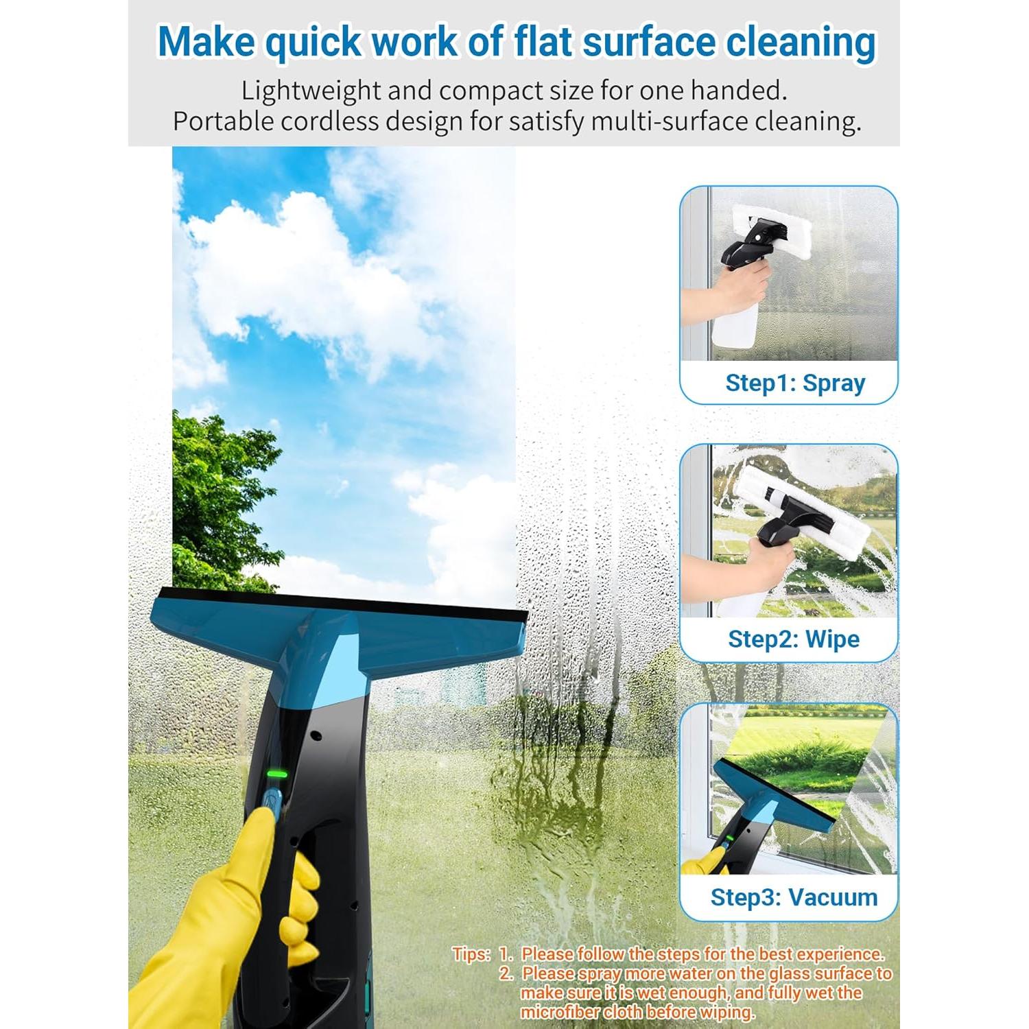 Aspiradora de Ventanas Eave Inalámbrica 11" (280mm) 200ml