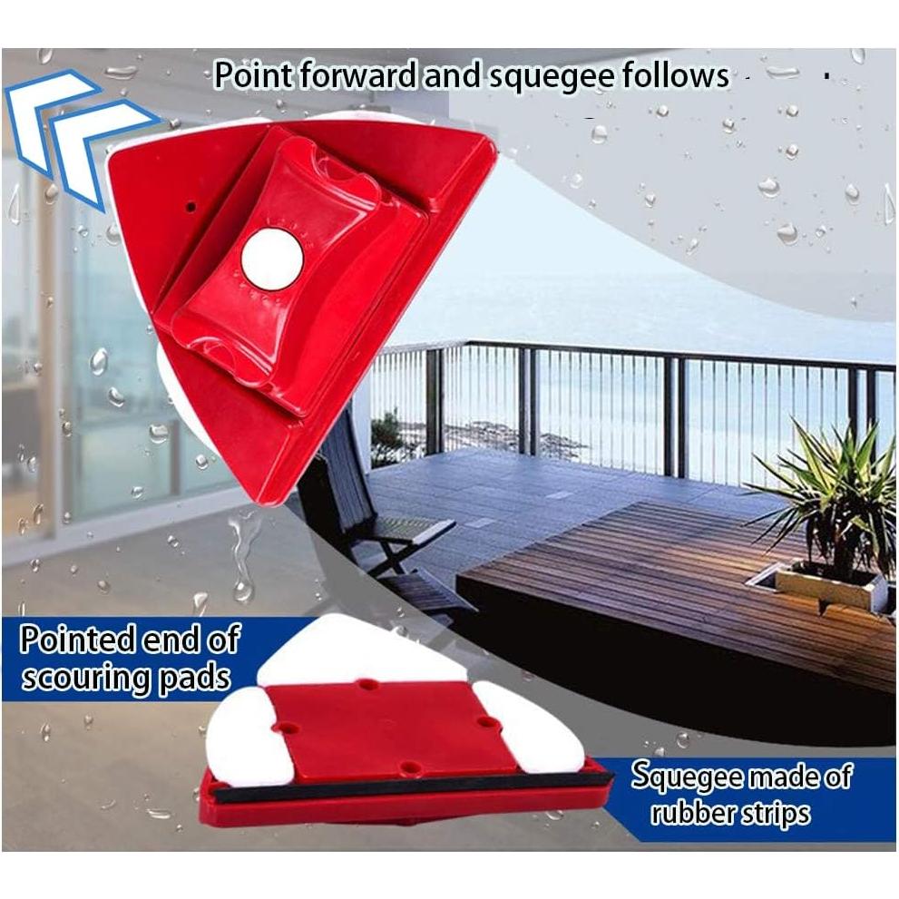 Limpiador de Ventanas Magnético Fcare Doble Cara 0.8-3.0cm Rojo