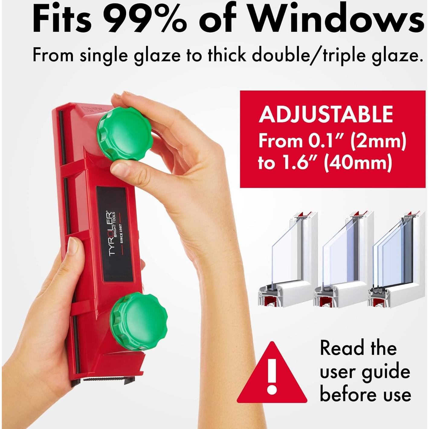 Limpiador de Ventanas Magnético Tyroler D4 - Doble Cara 2.54-40.64mm