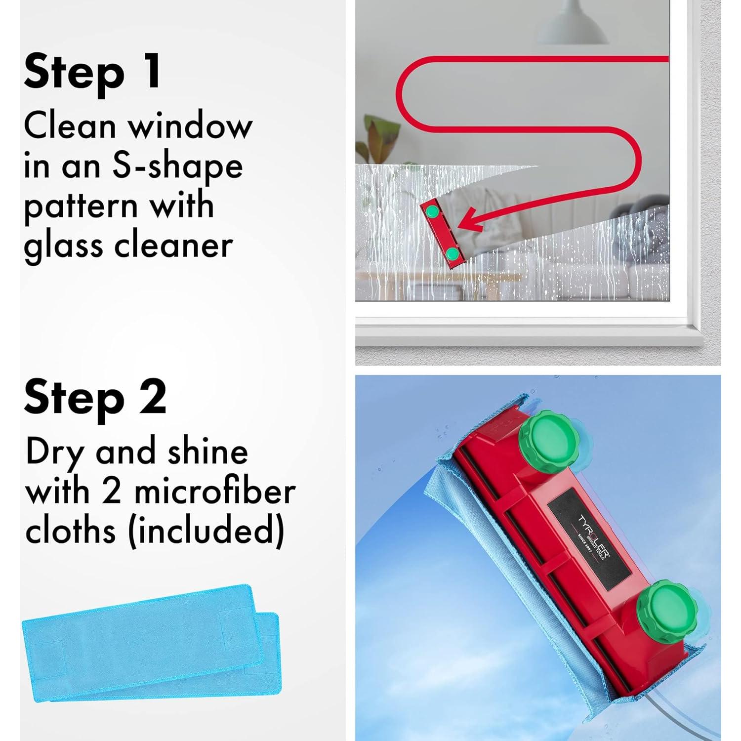 Limpiador de Ventanas Magnético Tyroler D4 - Doble Cara 2.54-40.64mm