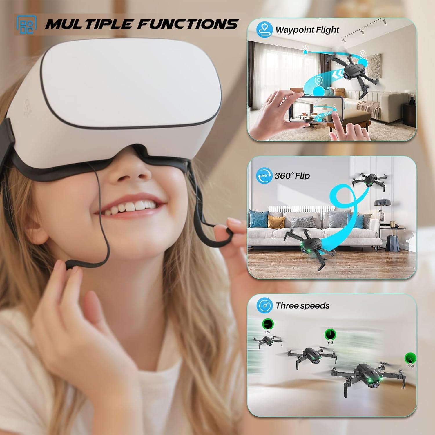 Drone SIMREX X800 con Cámara 1080P, Plegable y Control Remoto