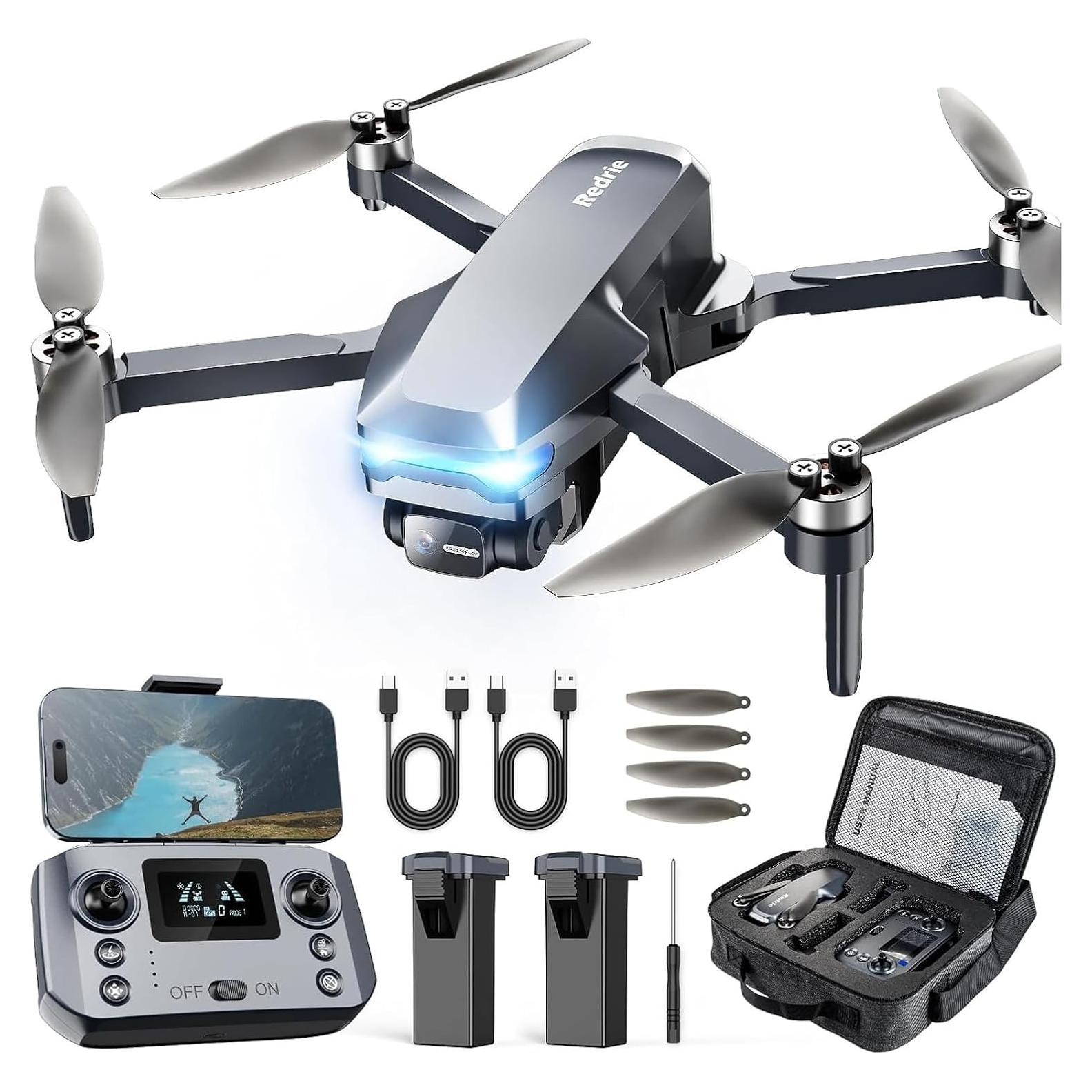 Dron GPS REDRIE HK33 con cámara 4K, 45 min de vuelo