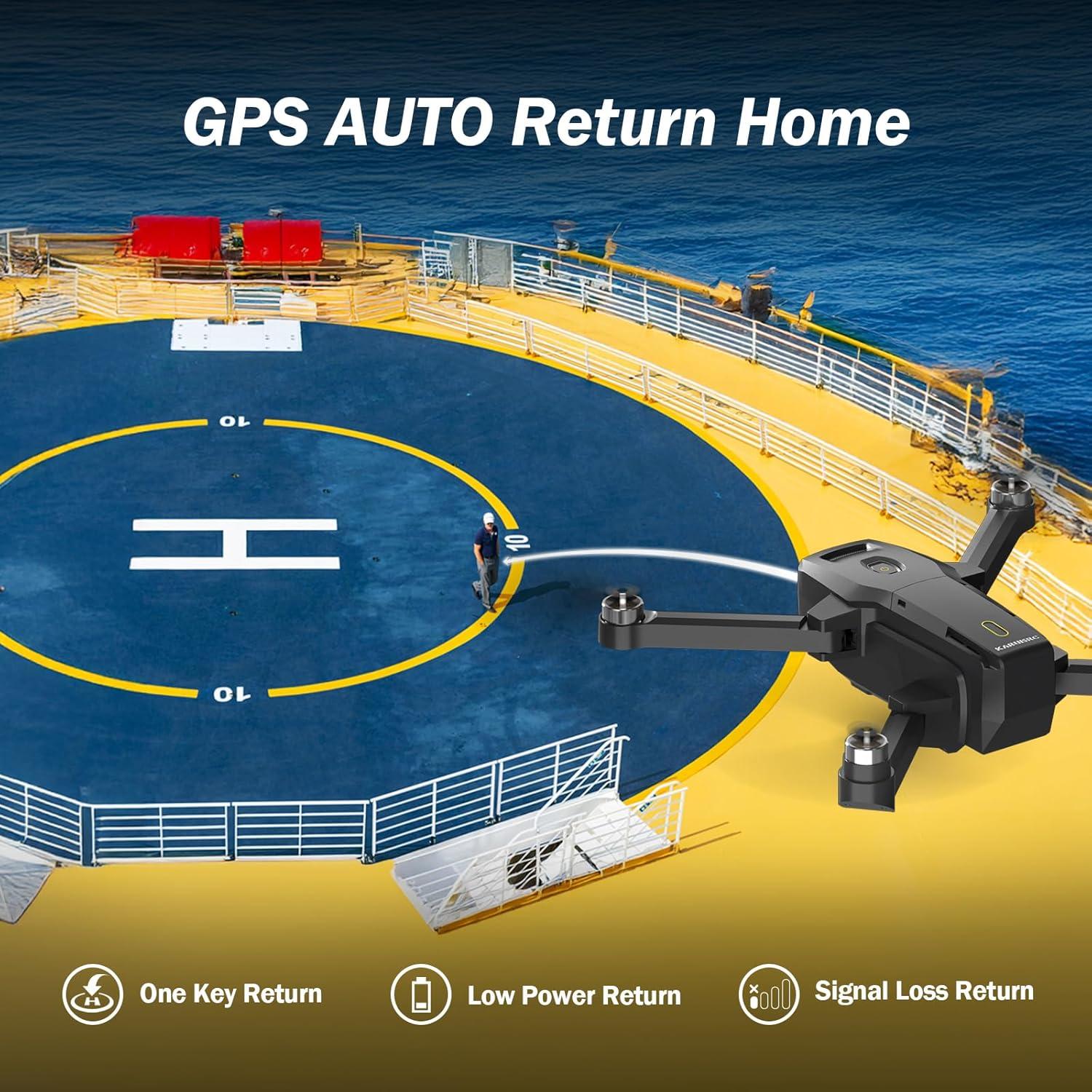 Dron K600GPS con Cámara 4K y Pantalla RC de 11.43 cm