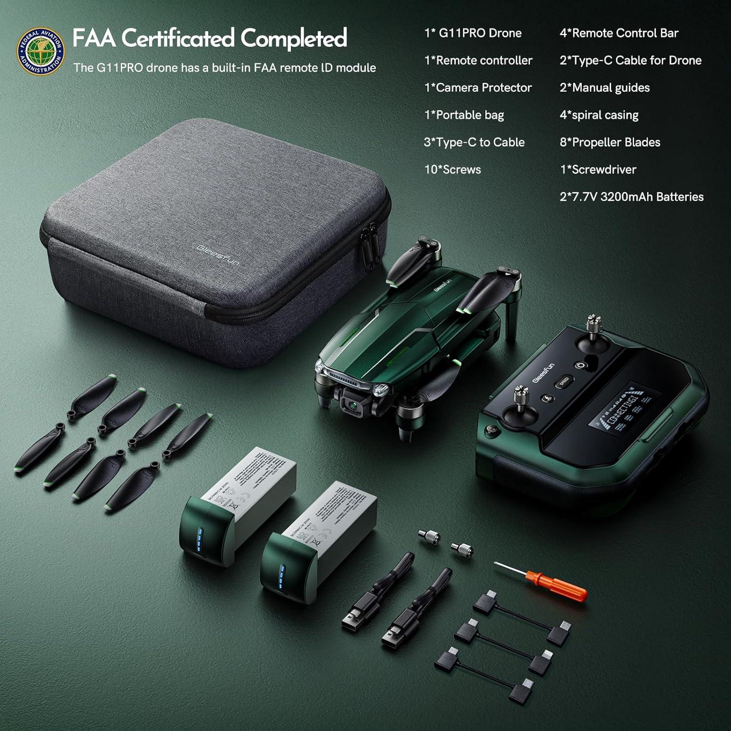 Drone Gleesfun G11PRO 6K con Gimbal 3 Ejes y 70 min Vuelo