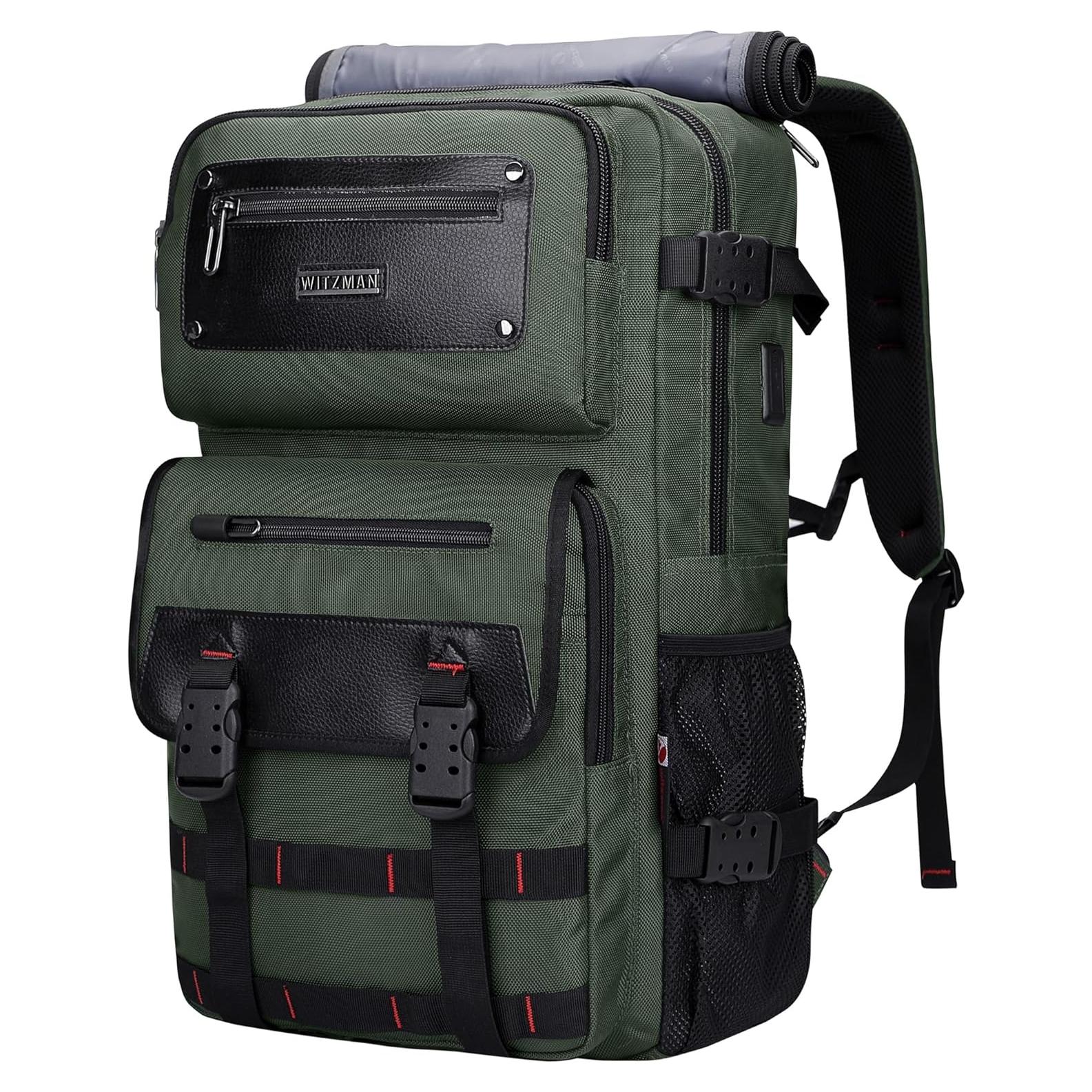 Mochila de Viaje WITZMAN B685 Verde Militar para Laptop 17"