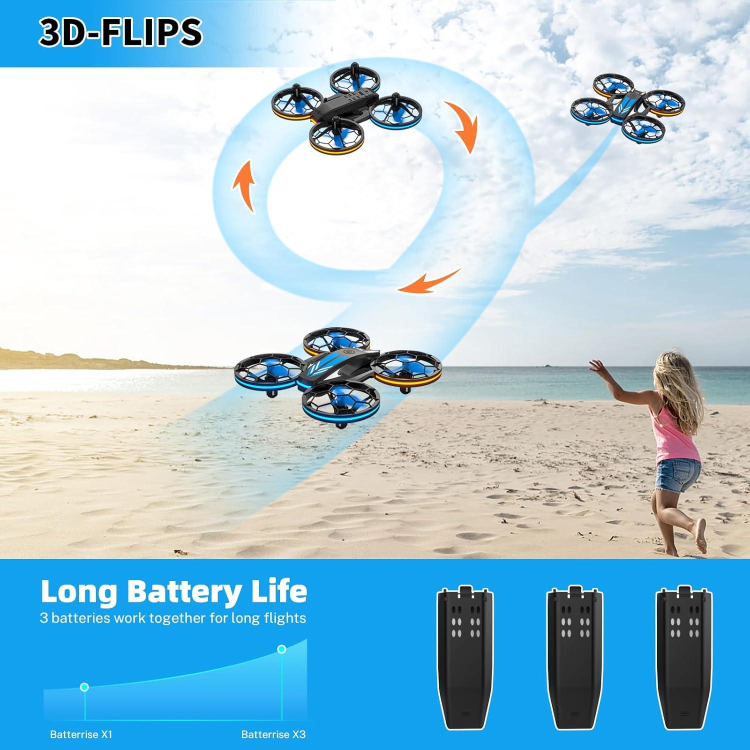 Dron Mini Epstur RC con Hovering Automático y 3 Baterías