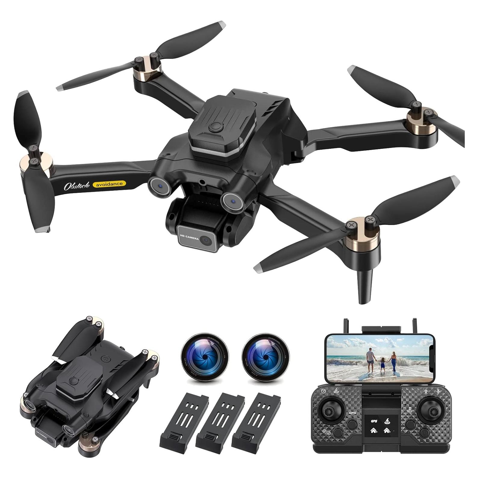 Drone con cámara 4K TTBD TOYS H23 Plegable GPS 60 min vuelo