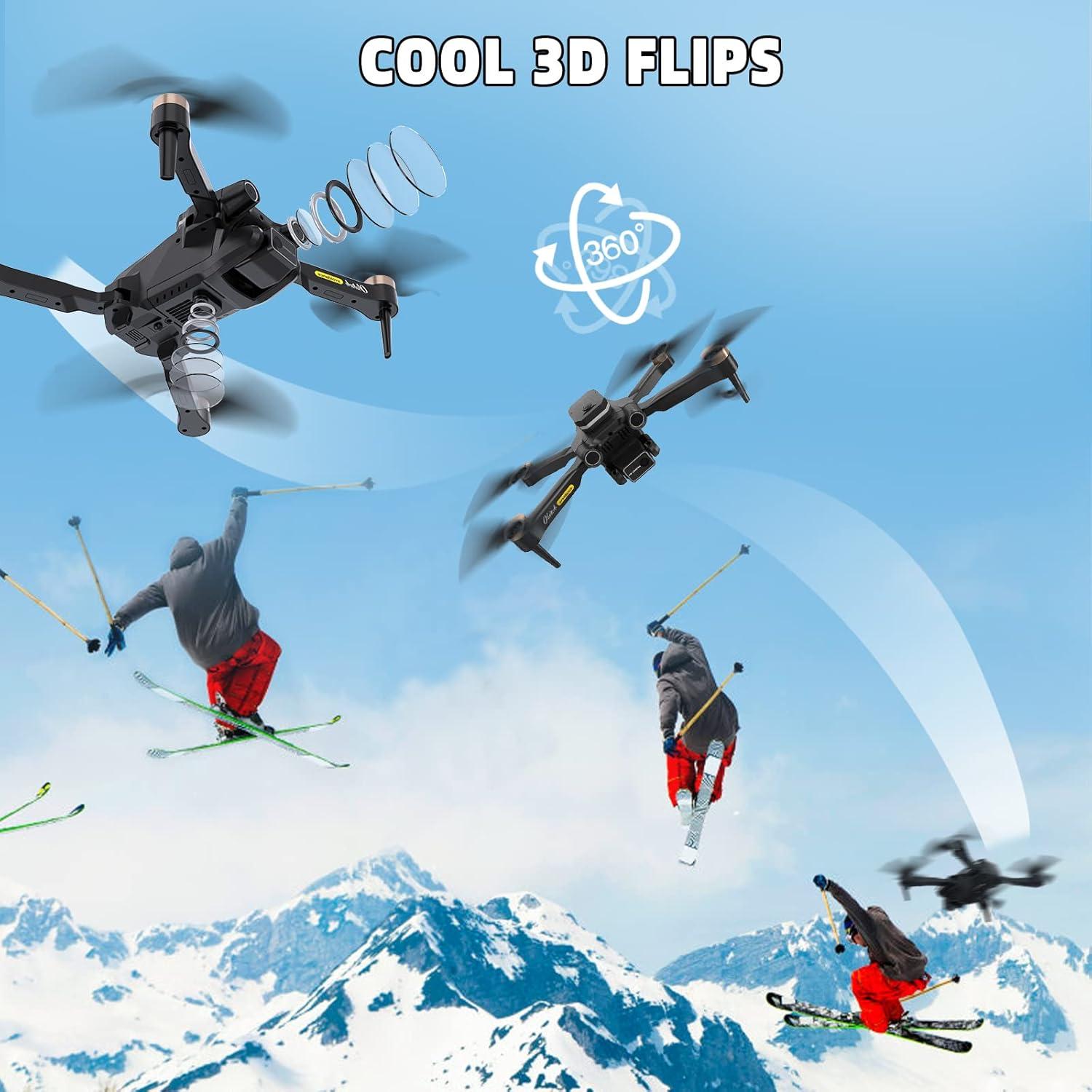 Drone con cámara 4K TTBD TOYS H23 Plegable GPS 60 min vuelo