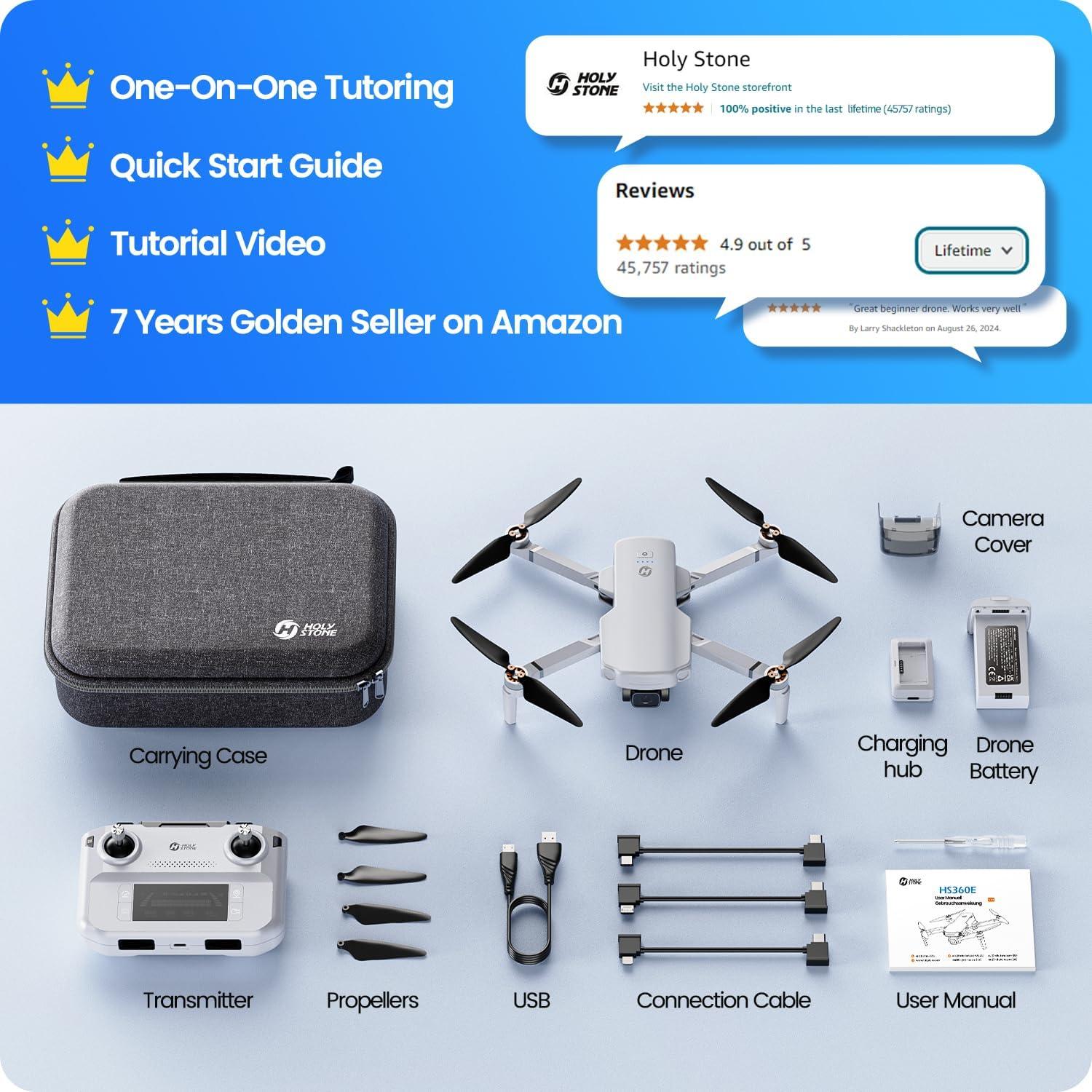 Drone Holy Stone HS360E 4K EIS GPS Ligero 249g para Adultos