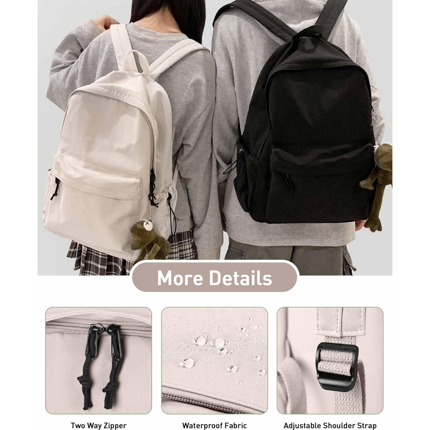 Mochila Blanca Impermeable Unisex 46x32x14 cm 24L