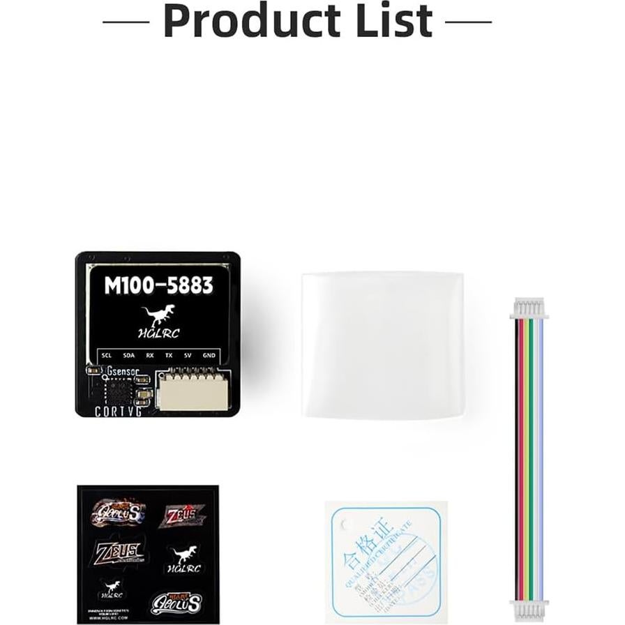 Módulo GPS HGLRC M100-5883 con brújula para UAV FPV