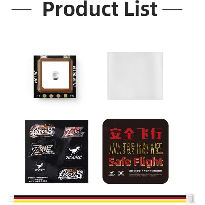 Módulo GPS HGLRC Mini M100 para Drones de 5-18 cm