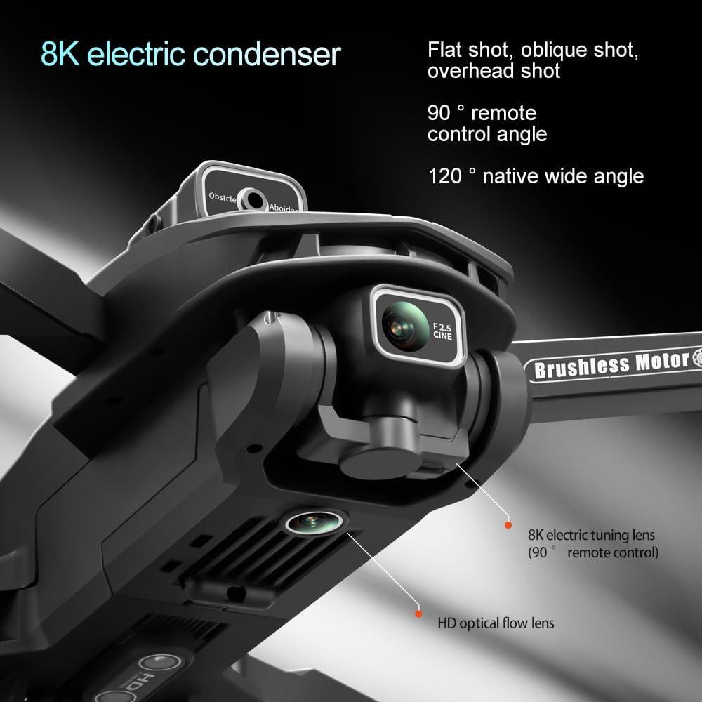 GPS Drone with 4K Camera, 4.5" LCD Display - 3280ft HD Image Transmission, 50x Zoom, Auto return, Follow Me, Go Home, Gesture Control, One Key Takeoff/Landing, Altitude Hold,led Light ，Professional Quadcopter for Aerial Photography Control and Video Recording, Beginner-Friendly FPV RC Quadcopter