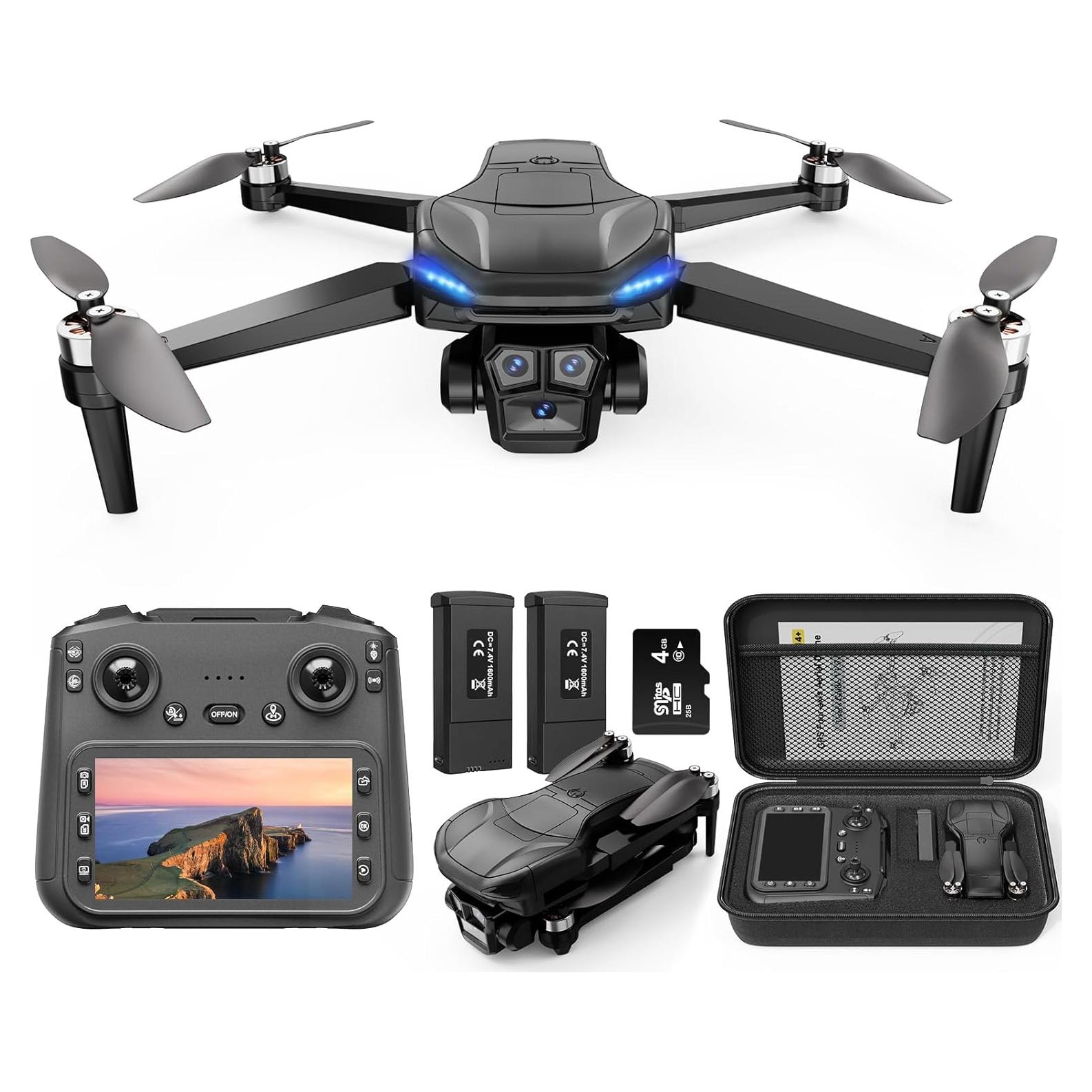 Drone GPS X-shop con cámara 4K, 60 min de vuelo, LCD