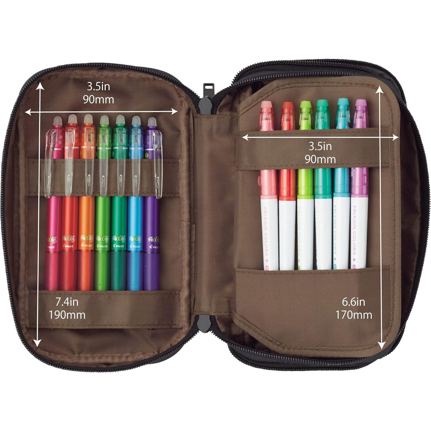 Estuche LIHIT LAB Gran Capacidad Triple Cierre Negro