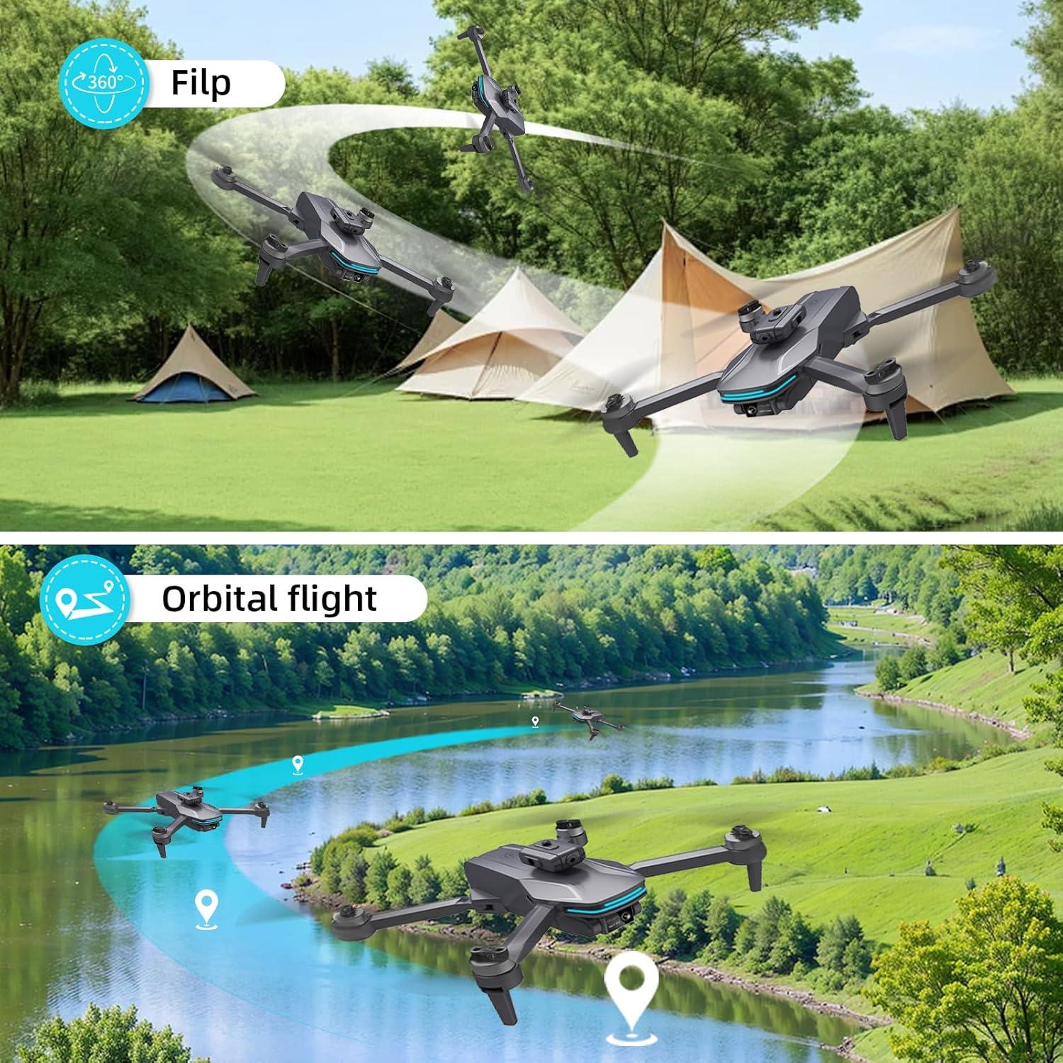 Dron Plegable SUMEAUT S101S con Cámara Dual 2K y Estuche