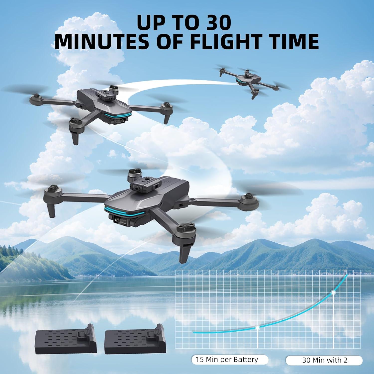 Dron Plegable SUMEAUT S101S con Cámara Dual 2K y Estuche