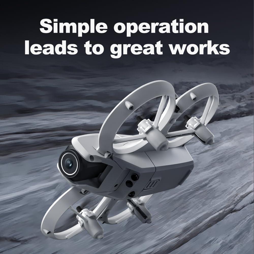 Drone Cuadcóptero APIZCUK con Duales Cámaras y LED Naranja