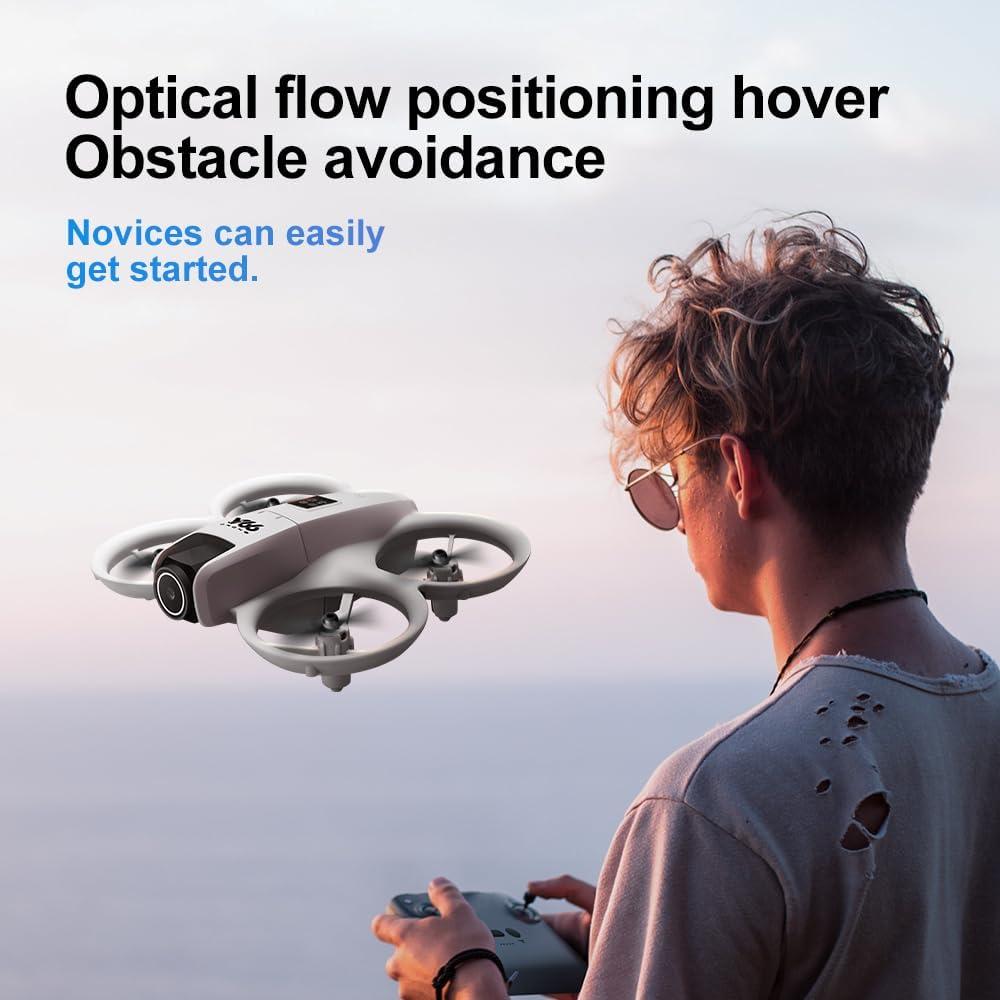 Drone Cuadcóptero APIZCUK con Duales Cámaras y LED Naranja