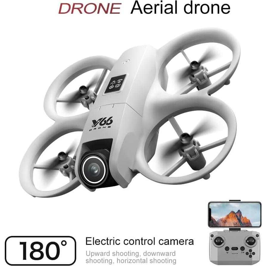 Drone Cuadcóptero APIZCUK con Duales Cámaras y LED Naranja