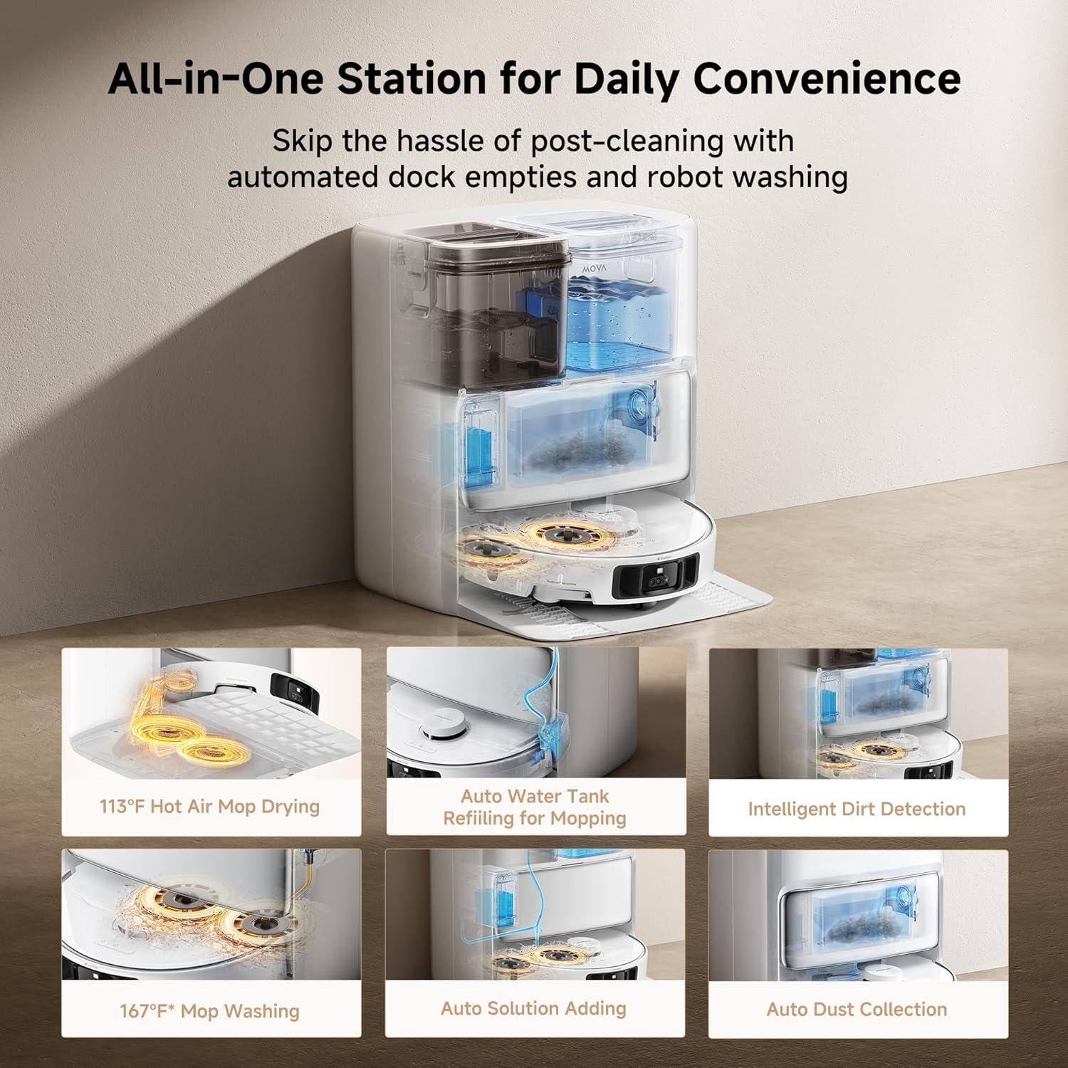 Aspiradora Robot Mova P50 Pro Ultra 19000Pa con Mopa Removible