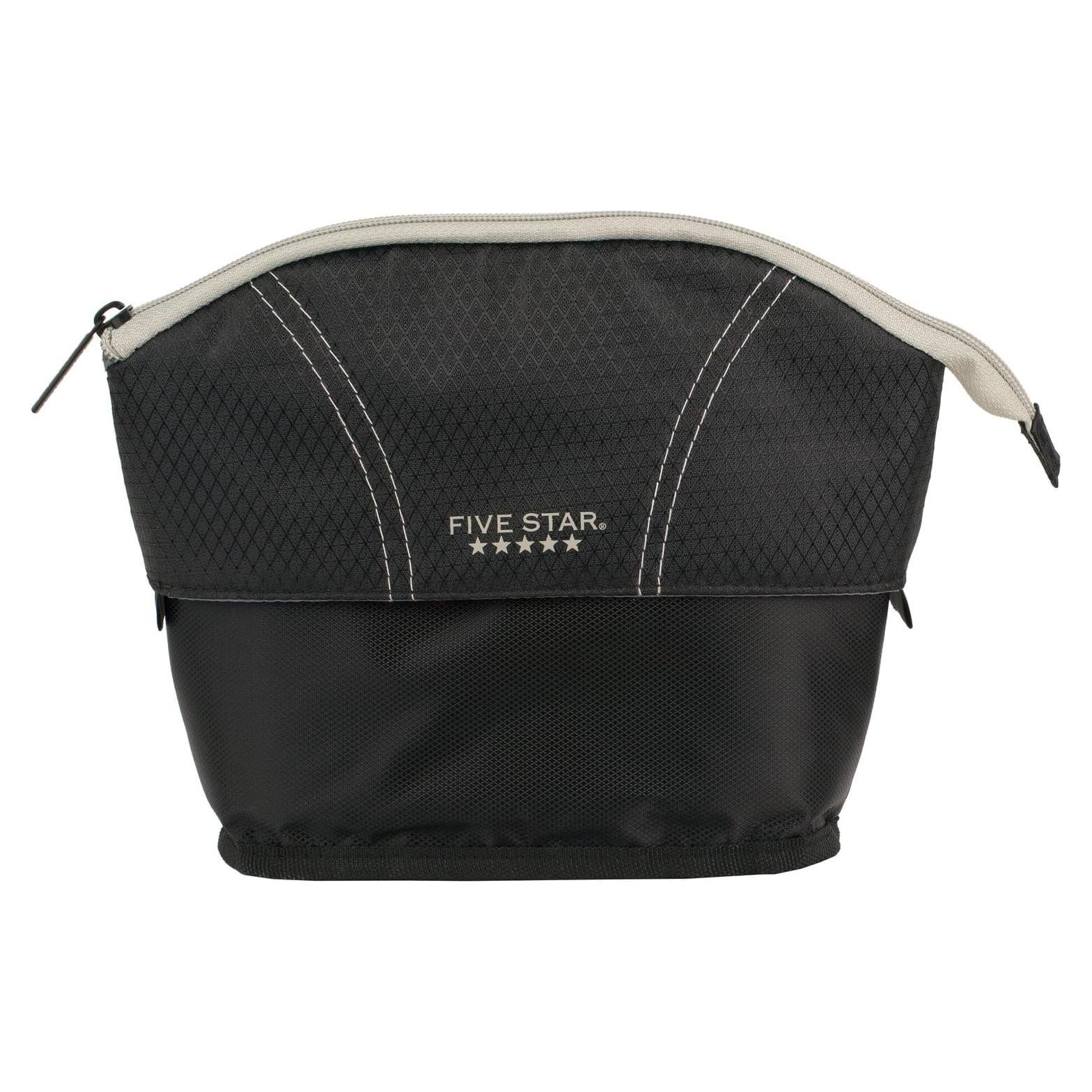 Estuche de Lápiz Five Star Vista Rápida Negro/Gris 18x17cm