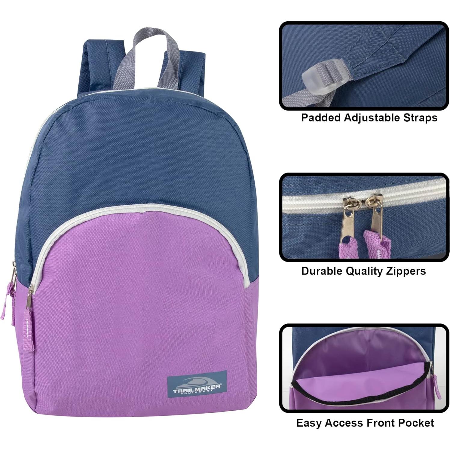 Mochila Escolar Multicolor 15" para Niños y Niñas - 19L