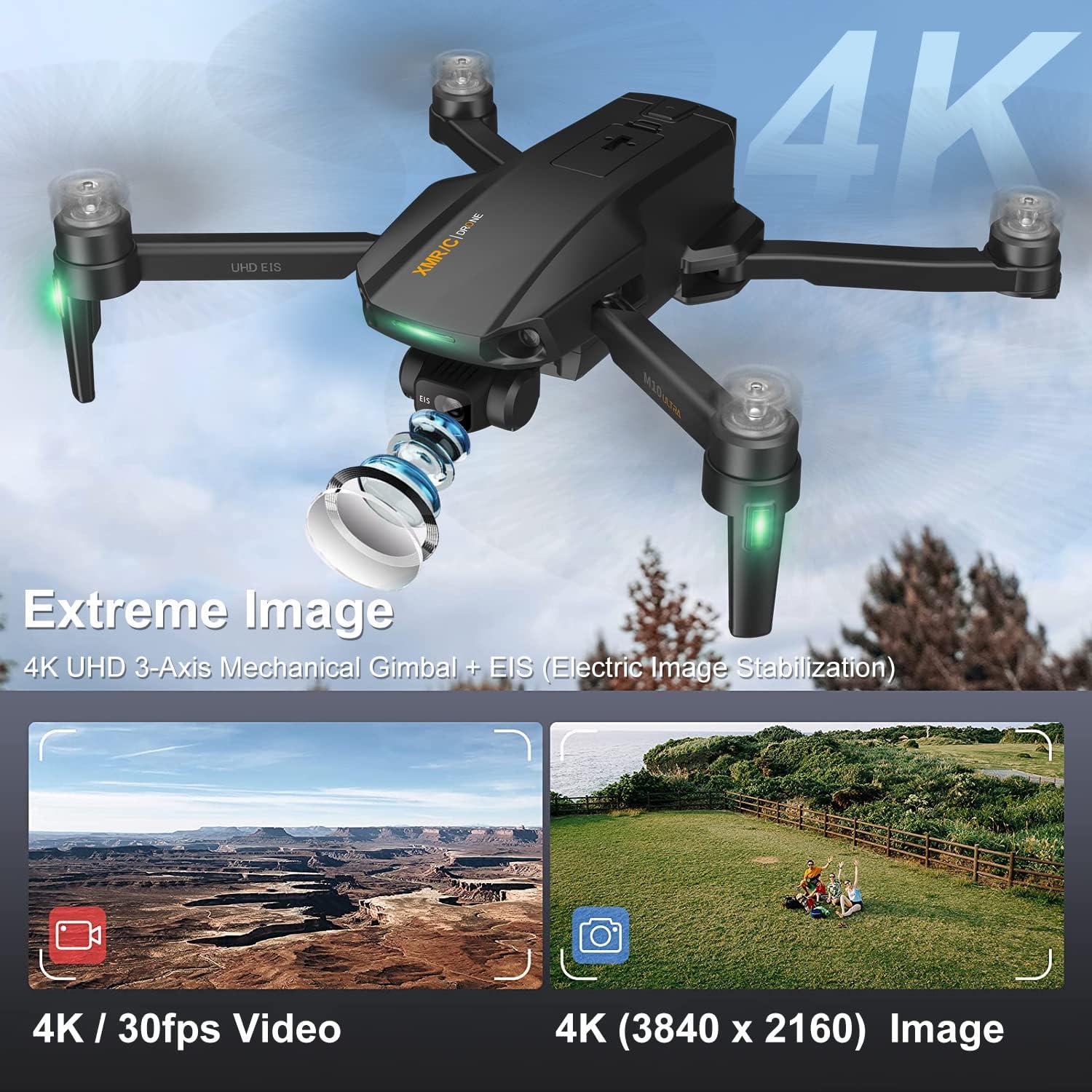 Dron GPS MUHOSE M10 Ultra 4K con cámara EIS y 4 km de alcance