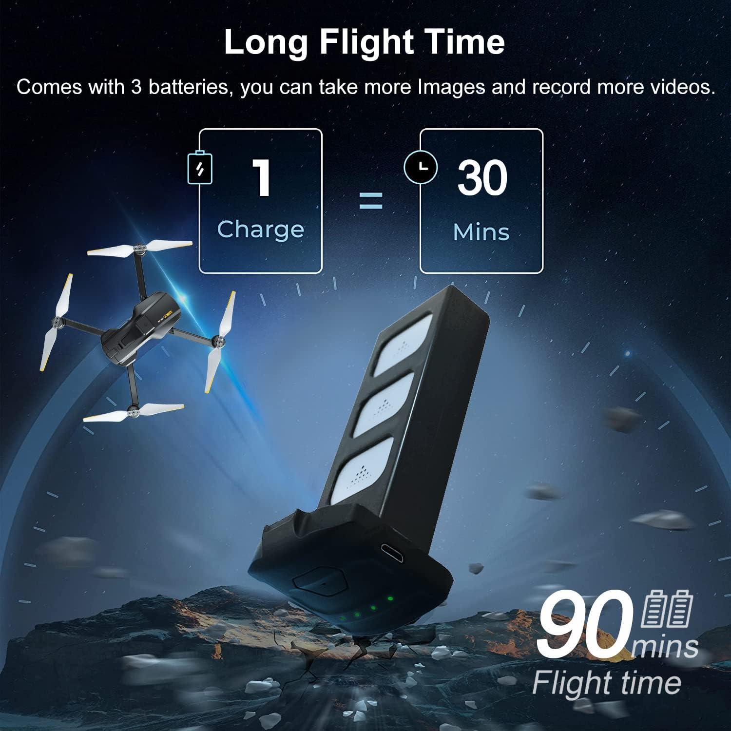 Dron GPS MUHOSE M10 Ultra 4K con cámara EIS y 4 km de alcance